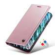 CASEME flipové pouzdro pro Samsung Galaxy S21 FE, Waxy Textured, růžové