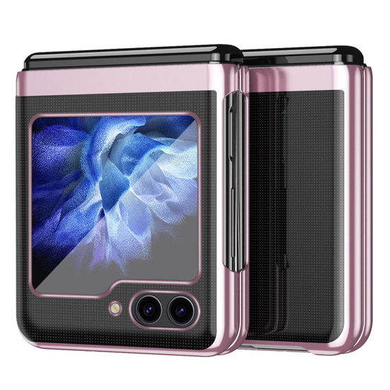 Pouzdro pro Samsung Galaxy Z Flip7 FE / Z Flip6, PC Case, transparentní / růžové