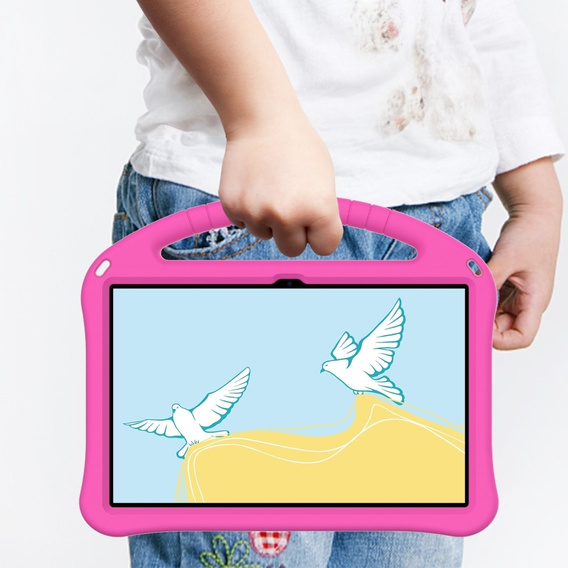 Dětské pouzdro pro Lenovo Tab P11 Pro Gen 2, dětské pouzdro s rukojetí, růžové