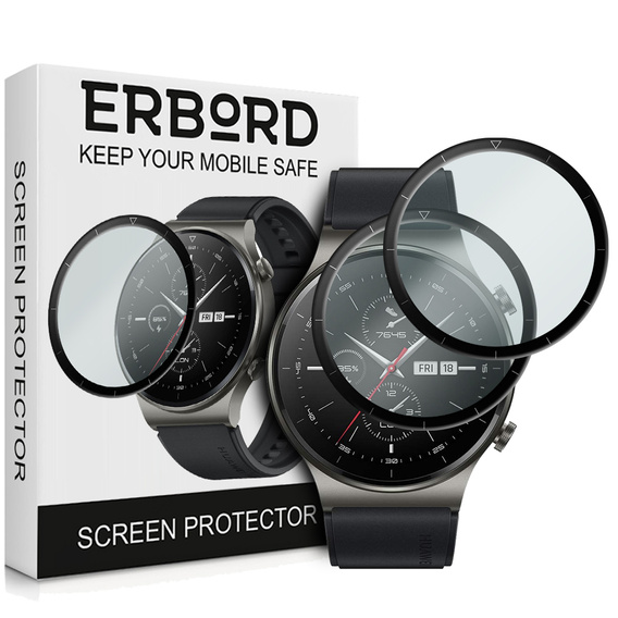 2x hybridní sklo ERBORD pro Huawei Watch GT 2 Pro