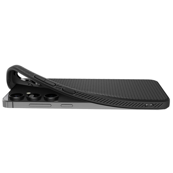 Pouzdro Spigen pro Samsung Galaxy S24 FE, Liquid Air, černé + 9H tvrzené sklo