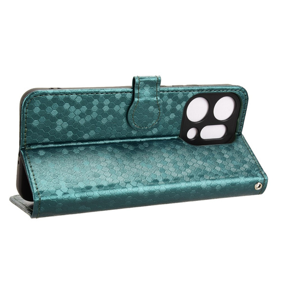 Klopové pouzdro pro Oppo Reno 14, Wallet Rhombus, zelené