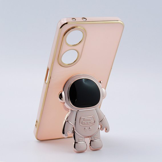 Pouzdro pro Oppo A98 5G, Astronaut, růžové