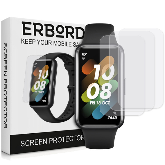 3x ERBORD Hydrogelová fólie pro Huawei Band 7