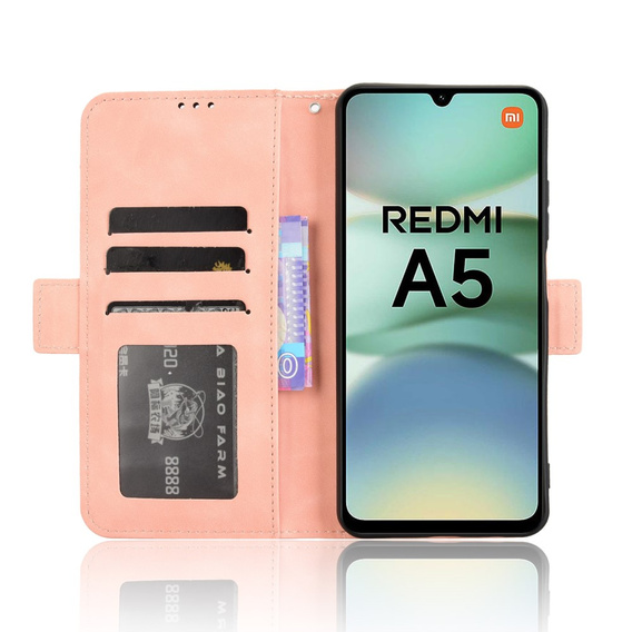 Klopové pouzdro pro Xiaomi Redmi A5, Card Slot, růžové