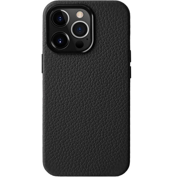 MELKCO pouzdro pro iPhone 15 Pro, kožené pro MagSafe, černé