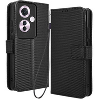 Klopové pouzdro pro Oppo Reno 11F 5G, Wallet Smart Magnet, černé