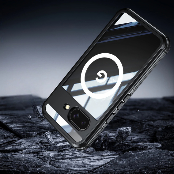 Pouzdro pro Google Pixel 9A, Shockproof, se sklem, pro MagSafe, černé