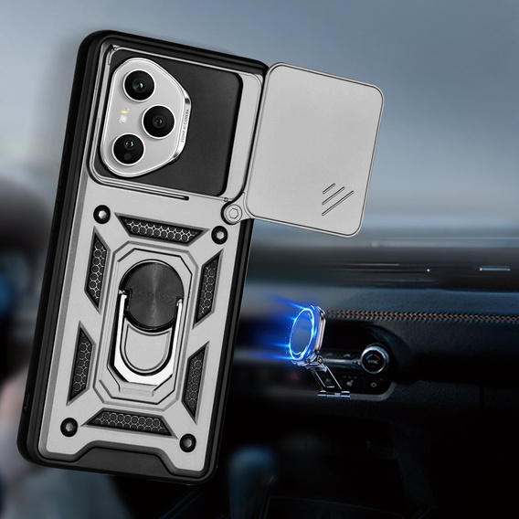 Pouzdro pro Honor 400 Pro 5G, CamShield Slide, stříbrné