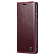 CASEME flipové pouzdro pro Samsung Galaxy S21 FE, Waxy Textured, červené