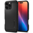 Pouzdro Spigen pro iPhone 16 Pro, Tough Armor Mag MagSafe, černé + 9H tvrzené sklo