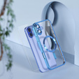 Pouzdro pro iPhone 16 Plus, Electro MagSafe, modré + sklo na displej