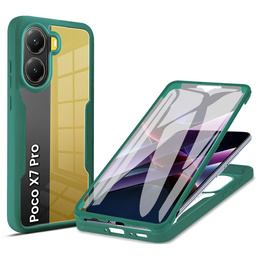 Pouzdro pro Xiaomi Poco X7 Pro 5G, Shockproof, s fólií, zelené