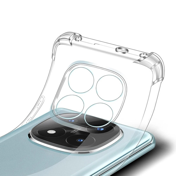 Pouzdro pro Xiaomi Redmi Note 14 Pro+ 5G, Erbord Dropproof, průhledné + sklo