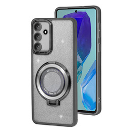 Pouzdro pro Samsung Galaxy M55 5G, Glittery Magnetic, pro MagSafe, černé