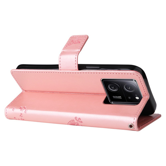 Klopové pouzdro pro Xiaomi 13T / 13T Pro, strom, růžové rose gold