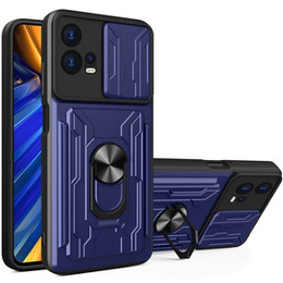 Pancéřové pouzdro pro Motorola Edge 30 Fusion 5G, Camera Slide Card Slot, modré