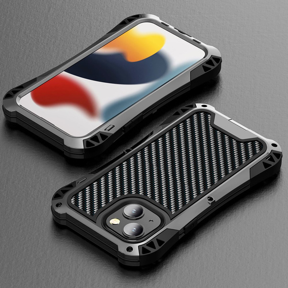 Pouzdro pro iPhone 13, R-JUST AMIRA, pancéřované, černé