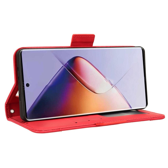 Klopové pouzdro pro Infinix Note 40 Pro Plus, Card Slot, červené
