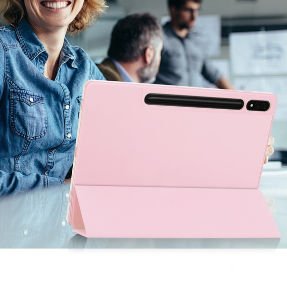 Pouzdro pro Samsung Galaxy Tab S10+ Plus, Smartcase s prostorem pro stylus, růžové