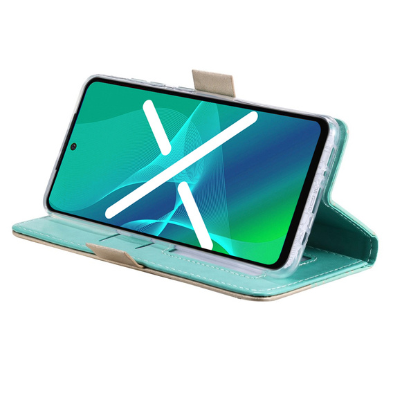Flipové pouzdro pro Samsung Galaxy A53 5G, Wallet Pocket Zipper Lace, zelené
