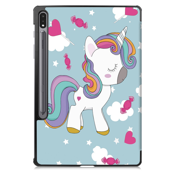 Pouzdro pro Samsung Galaxy Tab S9 Plus, Smartcase, unicorn