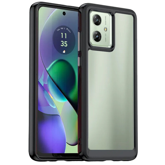 Pouzdro pro Motorola Moto G54 5G, Fusion Hybrid, transparentní / černé