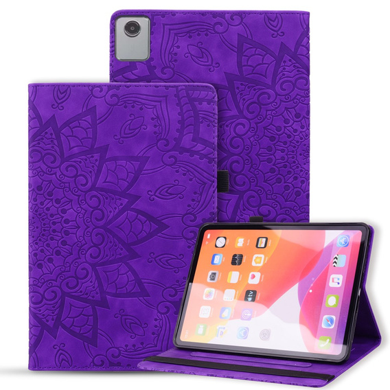 Pouzdro s klopou pro Lenovo Tab M11, flower, fialové
