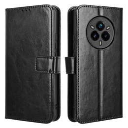 Klopové pouzdro pro Realme 14 Pro 5G, Crazy Horse Wallet, černé