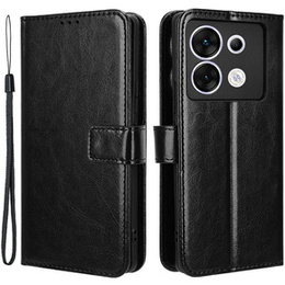 Klopové pouzdro pro Infinix Zero 30 5G, Crazy Horse Wallet, černé
