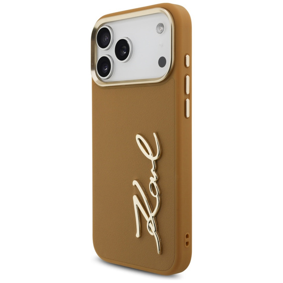 Pouzdro Karl Lagerfeld Karl Script Logo – s kovovými tlačítky pro iPhone 17 Pro Max