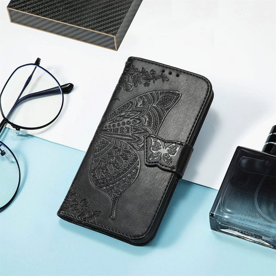 Klopové pouzdro pro Motorola Moto G15 / Motorola Moto G15 Power, Butterfly, černé