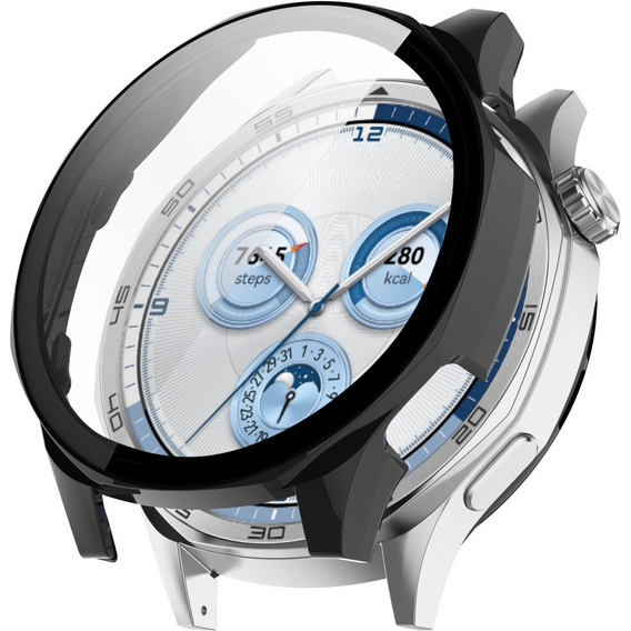 Pouzdro 2v1 + tvrzené sklo pro Huawei Watch GT 5 46mm, černé