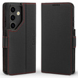 Kožené pouzdro pro Samsung Galaxy S24, ERBORD LeatherWallet, černé