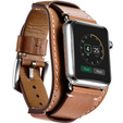 Kožený řemínek pro Apple Watch 1/2/3/4/5/6/7/8/SE/Ultra 42/44/45/49 mm, hnědé