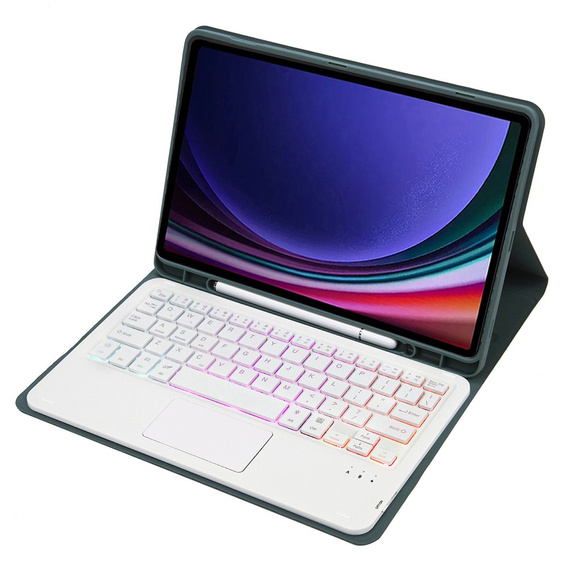 Pouzdro + klávesnice Samsung Galaxy Tab A9+, with touchpad, růžové