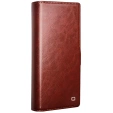 Flipové pouzdro pro Samsung Galaxy S25 Ultra, QIALINO Leather Wallet, tmavě hnědá