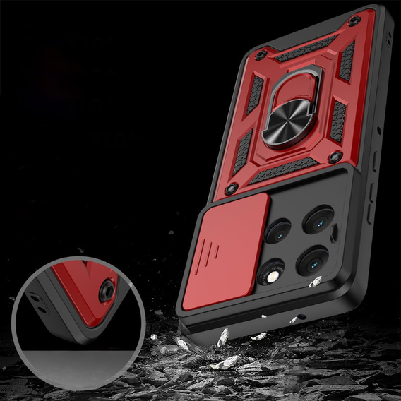 Pouzdro pro Motorola Moto G86 5G, CamShield Slide, červené