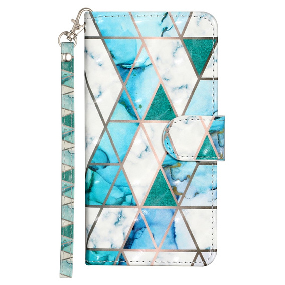 Klopové pouzdro pro Samsung Galaxy A35 5G, Wallet, Marble zelené