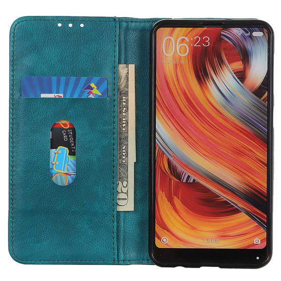 Pouzdro pro Sony Xperia 1 V, Wallet Litchi Leather, zelené