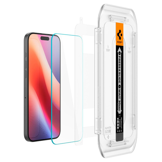 Spigen tvrzené sklo pro iPhone 17 / 17 Pro / 16 Pro, Glas.TR EZ Fit (2 ks)