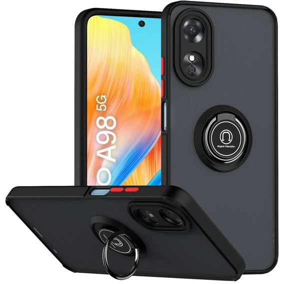 Pouzdro pro Oppo A98 5G, Frosted Ring, černé