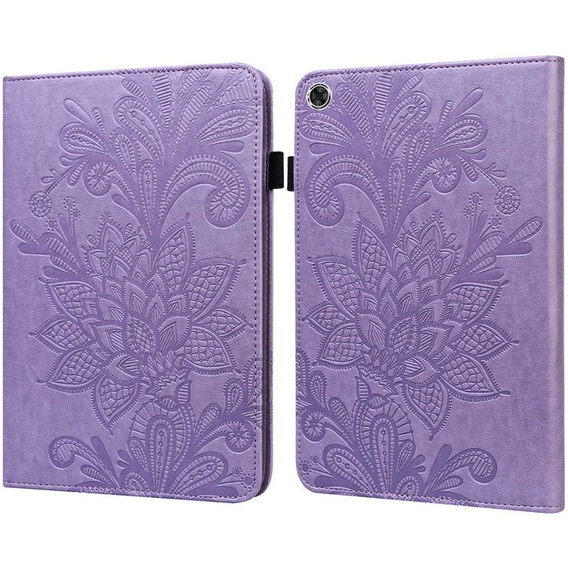 Pouzdro s klopou pro Samsung Galaxy Tab A8 10.5 SM-X200 SM-X205, flower, fialové