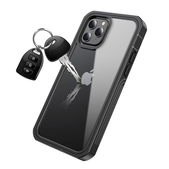 Pouzdro pro iPhone 12/12 Pro, Shockproof, s fólií, černé