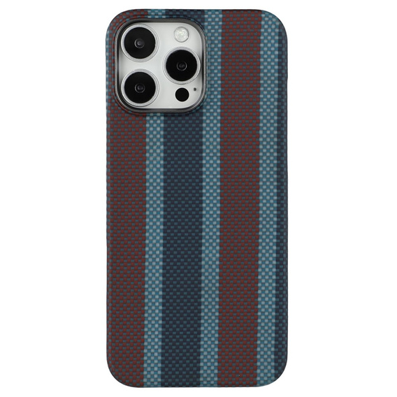 Pouzdro pro IPhone 16 Pro, Aramid Fiber Slim Case, pro MagSafe, modrá / červená