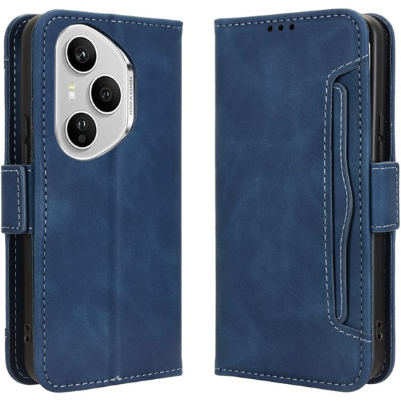 Klopové pouzdro pro Honor 400 Pro 5G, Card Slot, námořnicky modré