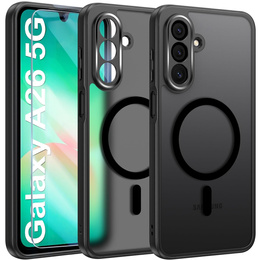 Pouzdro pro Samsung Galaxy A26, pro MagSafe, ERBORD Matt Case, černý + sklo na displej