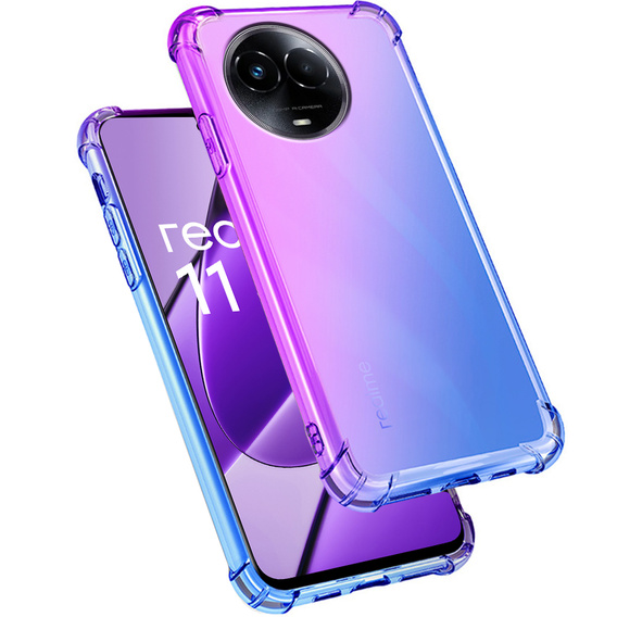 Pouzdro pro Realme 11 5G, Gradient Dropproof, Fialová / modrá