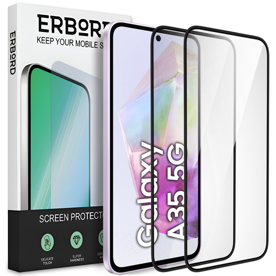 2x keramické hybridní sklo ERBORD pro Samsung Galaxy A35 5G