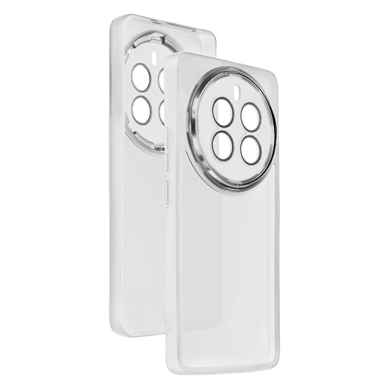 Silikonové pouzdro pro Realme 12 Pro 5G / 12 Pro+ 5G, s ochranou fotoaparátu, transparentní / bílé
